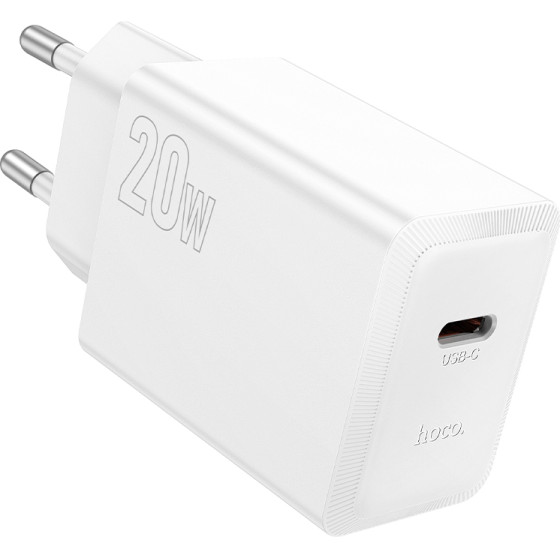 Hoco ��������� �������� �� 1 ����� �������� USB-C PD20W 5V 3.0A ������ - (N68 Nuevo)