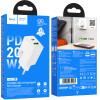 Hoco ��������� �������� PD20W 5V QC3.0A �� 2 ������� �������� 1xUSB-C ��� 1xUSB-A ������ - (N69 Nuevo)