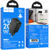 Hoco ��������� �������� PD20W QC3.0A 5V �� 2 ������� �������� 1xUSB-C ��� 1xUSB-A ������ - (N69 Nuevo)