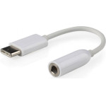 Cablexpert USB-C Plug To Stereo 3.5MM Audio Adapter Cable White - (A-CM-3.5F-01)