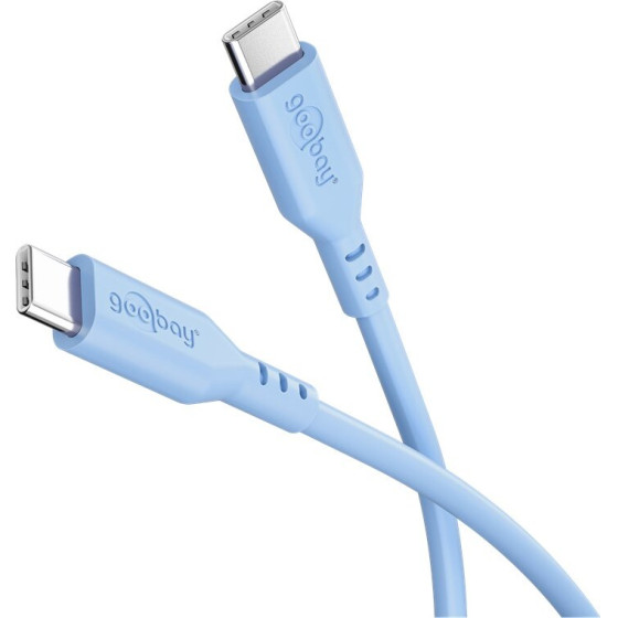 Goobay USB-C(TM) Silicone Cable, 1.5 m, Blue - (77741)