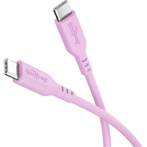 Goobay USB-C(TM) Silicone Cable, 1.5 m, Pink - (77746)