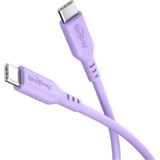 Goobay USB-C(TM) Silicone Cable, 1.5 m, Purple - (77745)