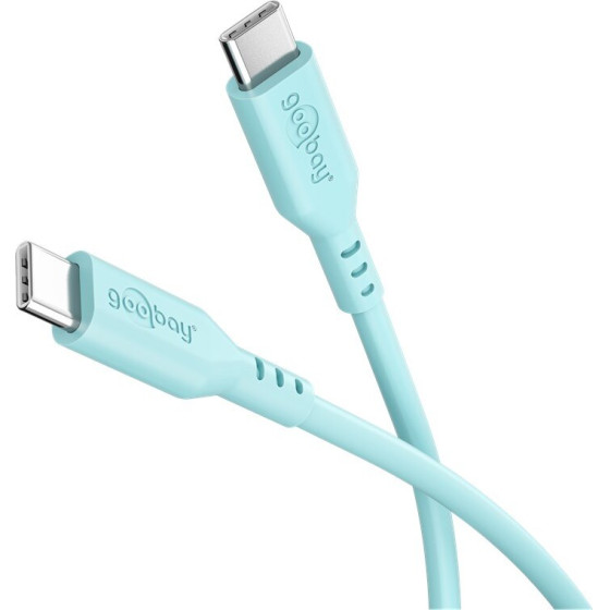 Goobay USB-C(TM) Silicone Cable, 1.5 m, Turquoise - (77744)