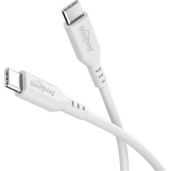 Goobay USB-C(TM) Silicone Cable, 1.5 m, White - (77743)