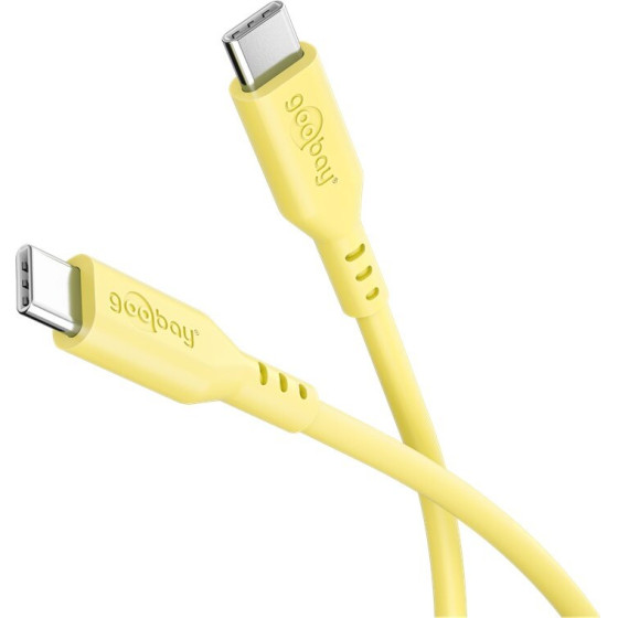 Goobay USB-C(TM) Silicone Cable, 1.5 m, Yellow - (77742)