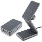 Tumi Inductive Charger Foldable 3-in-1 15W + Case Grey - (TUFWC15WAK09A)