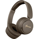 Guess Headphones Bluetooth 5.3 Metal Logo Script Brown - (GUBHV6SCW)