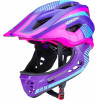 Rockbros TT-32SBPP-M children's Bicycle Helmet With Removable chinbar, Size M - purple-Pink 5907769362217 - (Rockbros-TT-32SBPP-M)