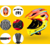 Rockbros TT-32SOYB-S children's Bicycle Helmet With Detachable chinbar, Size S - yellow-Orange 5907769312434 - (Rockbros-TT-32SOYB-S)