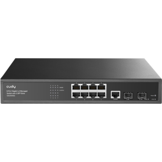 Cudy - Layer 2 Managed Gigabit Switch �� 8x Gbe + 2x Sfp - (GS2008S2)