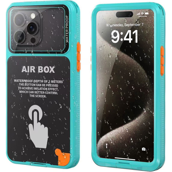 ShellBox - Airbox Waterproof IP68 (6.7 inch) - Iphone 12 Pro Max/13 Pro Max/14 Pro Max/ 15 Pro Max/16 Pro Max/15+/16+ - Blue