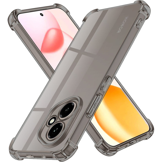 Techsuit - Shockproof Clear Silicone - Huawei P20 - Smoke Black
