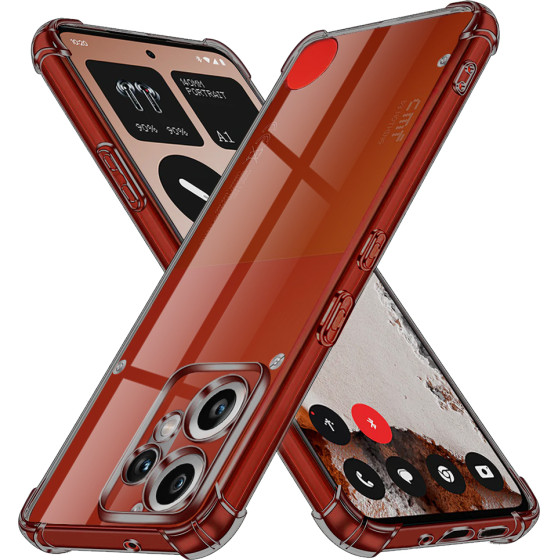 Techsuit - Shockproof Clear Silicone - Nothing Cmf Phone 2 Pro - Smoke Black