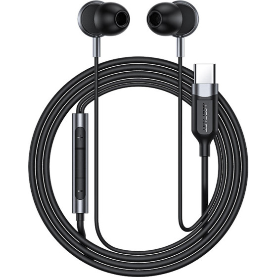 Acefast Hands Free Earphones Stereo USB-C ����� 1.2m �� ��������� ��� ������� ����������� ������� �� ���� ��� �������� USB-C - (L6)