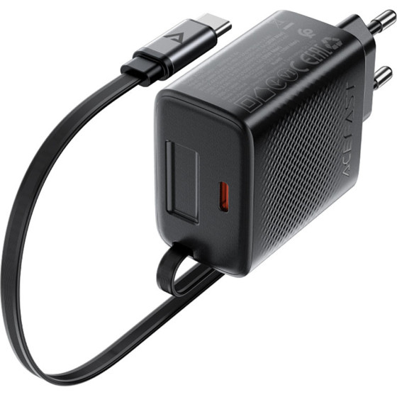 Acefast ��������� �������� Fast Charging USB-C PD30W QC3.0 Gan ��� ������������� ������� USB-C 0.64m ������ - (A110)