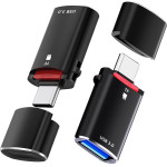 Techsuit - Card Reader Aluvoltx (CC1) - 2in1, USB3.0 To Type-C OTG, Tf ��mory Card, 3A, Plug&Play, Fast Data Transfer - Black