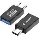 Techsuit - Otg Adapter Alucorex (A14) - Usb To Type-C, 10Gbps, Plug And Play, Aluminum Alloy, Fast Data Transfer - Black