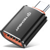 Techsuit - Premium Otg Adapter Hyperport (A2) - Usb To Type-C, 5Gbps, 6A, 120W, Converter For PC/Laptop - Black / Orange