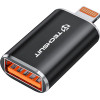 Techsuit - Premium Otg Adapter Hyperport (A6) - USB3.0 To Lightning, PD30W, 5Gbps, GaN, Converter For Iphone - Black / Orange