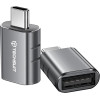 Techsuit - Premium Otg Adapter Slatevolt (A10) - Usb 3.0 To Type-C, 5Gbps, 3A, Zinc Alloy, Support For Thunderbolt 3 - Gray