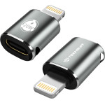Techsuit - Premium Otg Adapter Titancorex (A11) - Type-C To Lightning, 3A, Aluminum Alloy, Plug&Play, Fast Transfer - Gray