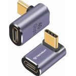 Techsuit - Premium Otg Adapter Titancorex (A12) - Type-C To Type-C, 40Gbps, 3A, Plug And Play, Support Pd Fast Charging - Gray