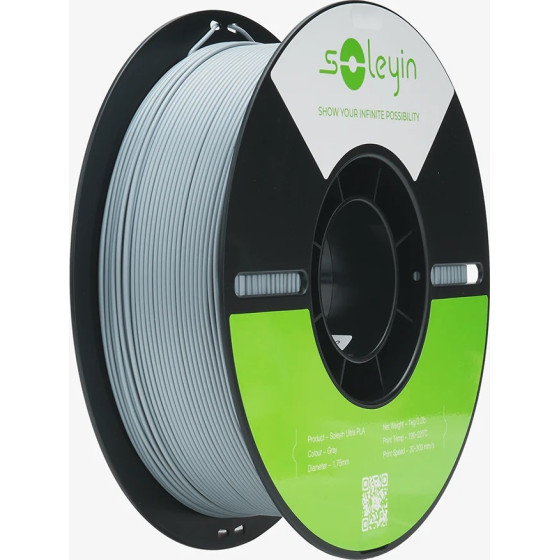 Creality Soleyin Ultra Pla Gray (Grey) 3D Printer Filament 1 Kg Spool,1.75 Mm - (3301010501)