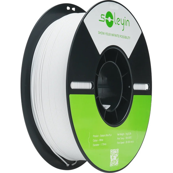 Creality Soleyin Ultra Pla White 3D Printer Filament 1 Kg Spool,1.75 Mm - (3301010505)