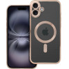 Electro Mag Cover Case Compatible With Magsafe For Iphone 16 Plus Brown OEM