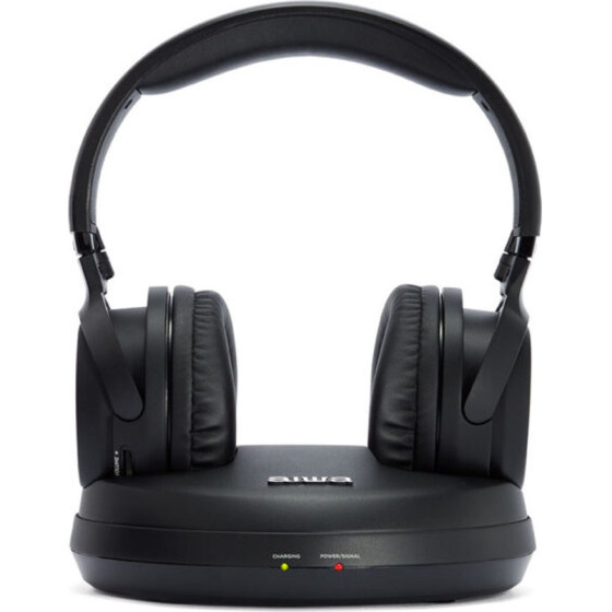 AIWA Wireless Stereo Tv Rf Headphone System Black - (WHF-930D)