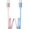 Usams Cable Bicolor Series SJ756 Pd 60W USB-C/USB-C 1.2m Blue And Pink - (SJ756USB03)