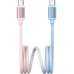 Usams Cable Bicolor Series SJ756 Pd 60W USB-C/USB-C 1.2m Blue And Pink - (SJ756USB03)