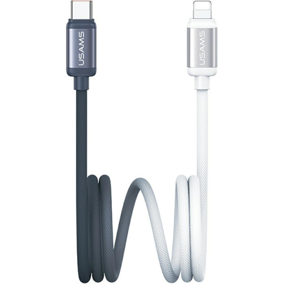 Usams Cable Bicolor Series SJ757 Pd 30W USB-C/Lightning 1.2m Black And White - (SJ757USB01)