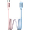 Usams Cable Bicolor Series SJ757 Pd 30W USB-C/Lightning 1.2m Blue And Pink - (SJ757USB03)