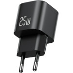 Usams Charger Jc Series CC289 25W Gan Mini Fast Charger USB-C Black - (CC289TC01)