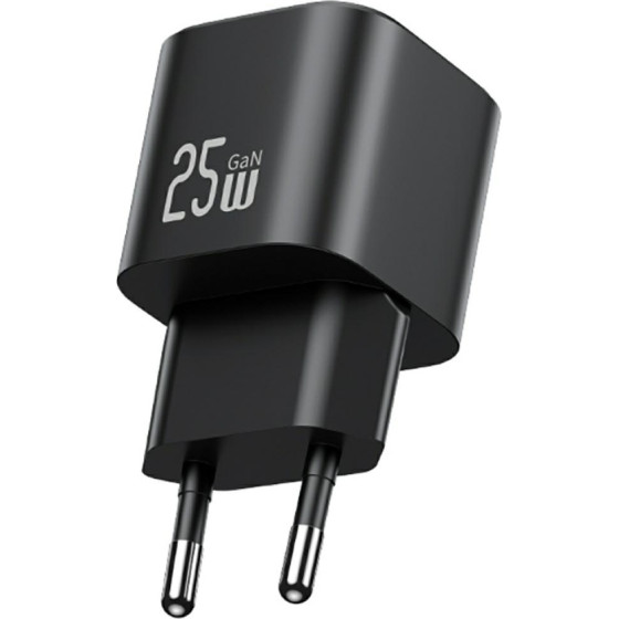 Usams Charger Jc Series CC289 25W Gan Mini Fast Charger USB-C Black - (CC289TC01)