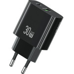 Usams Ladowarka Sieciowa CC316 T65 30W 1xUSB-C 1xUSB-A Fast Charging Black - (CC316TC01)