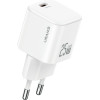 Usams Wall Charger Jc Series CC289 25W Gan Mini Fast Charger USB-C White - (CC289TC02)