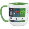 Stor: Minecraft Squared Pattern - Young Adult Ceramic Elite Mug In Gift Box (385ml) (75618)