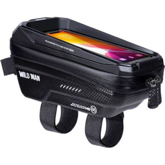 WILDMAN Traveling Bag For Bike Frame With Zipper 1,2L (4 ''- 7'') MS66 black