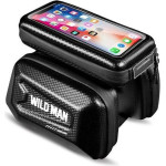 WILDMAN Traveling Bag For Bike Frame With Zipper 1,2L (4''-7'') E6S black
