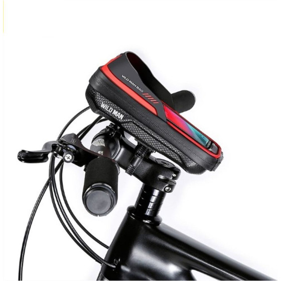 WILDMAN Traveling Bag For Bike Handlebars With Zipper 0,5L (4 ''- 7'') ES16 black
