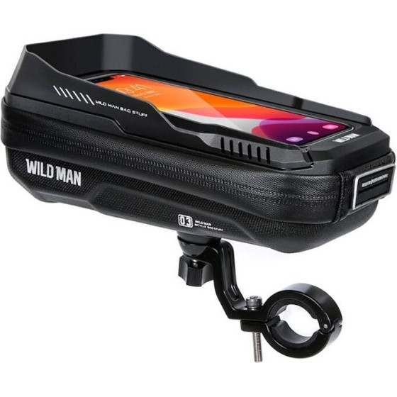 WILDMAN Traveling Bag For Bike Handlebars With Zipper 0,5L (4 ''- 7'') XT3S black
