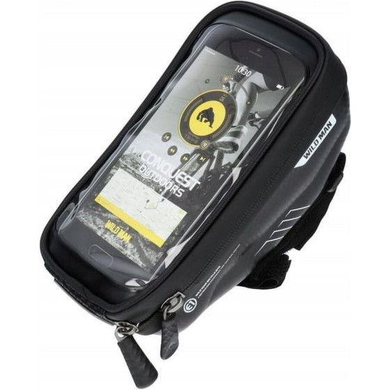 WILDMAN Traveling Bag For Bike Handlebars With Zipper 1L (4 ''- 7'') E1 black
