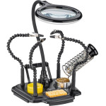 Goobay Soldering Aid With Magnifying Lamp And Gooseneck Arms - (76558)