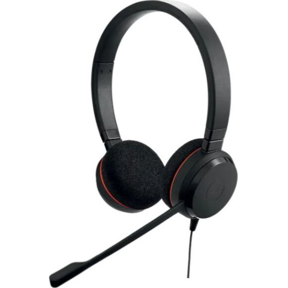 Jabra Evolve 20 Stereo Professional Corded Headset Uc USB-C/USB-A Adapter - Passive Noise Cancellation USB-C And USB-A Connectivity (4999- 829-269) - (4999-829-269)