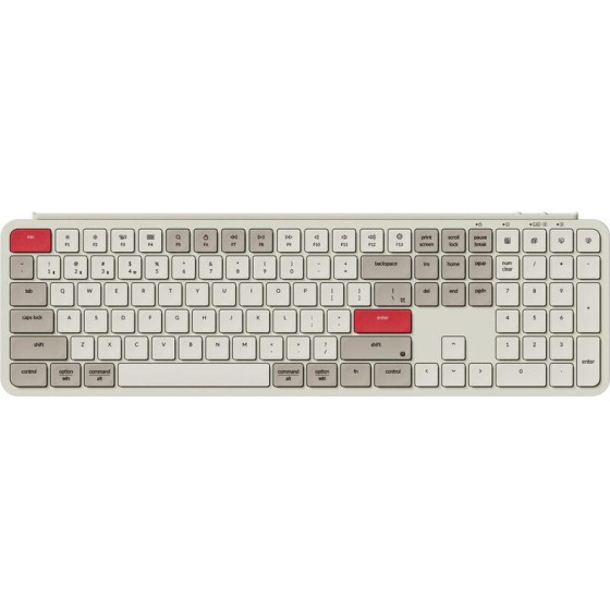 Keychron B6 Pro Ultraslim Wireless Keyboard Zmk Online Customization - Retro Red 100% Us - (B6P-K13)