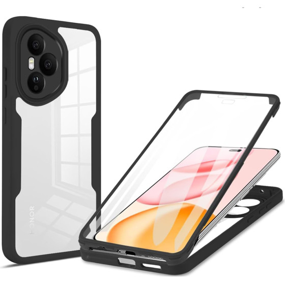 Techsuit - Colorverse 360 Series + Screen Protector - Honor 400 Pro - Black