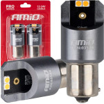 AMiO ������ Led CAN-Bus P�21W BAU15S 12/24V 6.000K 4xSmd ��������� Pro Series - 2 ���. - (03584)